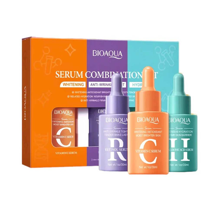 Bioaqua Serum Combination Set Vitamin C Retinol Hyaluronic Acid Serum 3x30ml