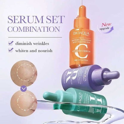 Bioaqua Serum Combination Set Vitamin C Retinol Hyaluronic Acid Serum 3x30ml