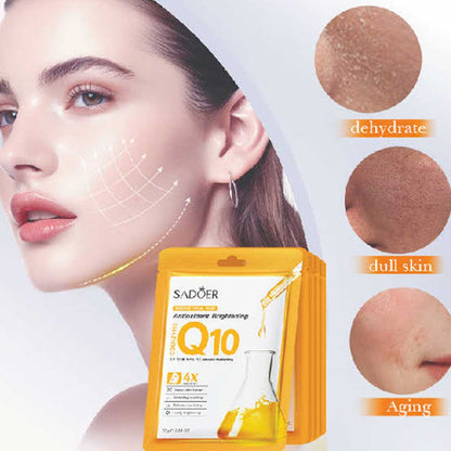 Sadoer Coenzyme Q10 Antioxidant Brightening Essence Facial Mask 25g