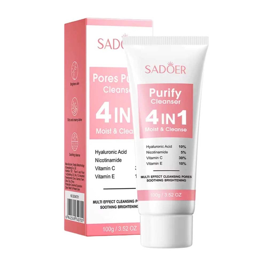 Sadoer 4-In-1 Pore Purify Cleanser Moist & Cleanse 100g