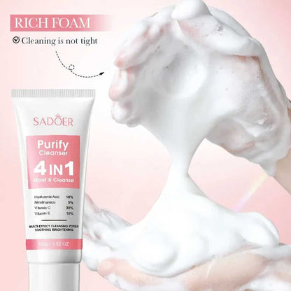 Sadoer 4-In-1 Pore Purify Cleanser Moist & Cleanse 100g