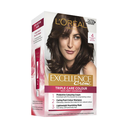 L'Oreal Excellence Crème Triple Care Colour 4 Dark Brown
