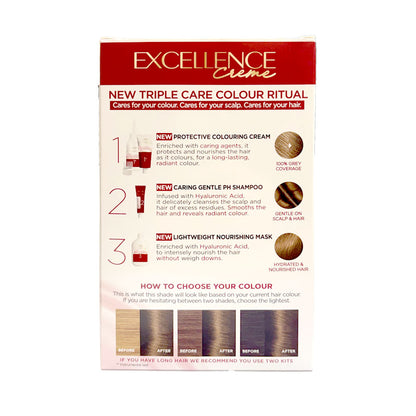 L'Oreal Paris Excellence Creme Permanent Hair Colour 100% Grey Coverage 6 Light Brown