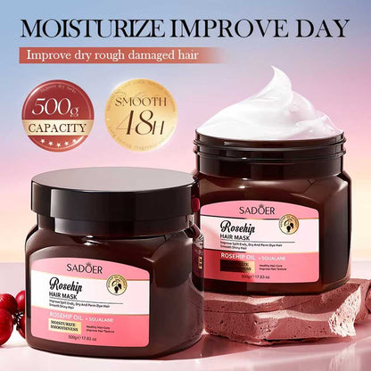 Sadoer Rose Hip Oil Moisturize Smoothness Hair Mask 500g