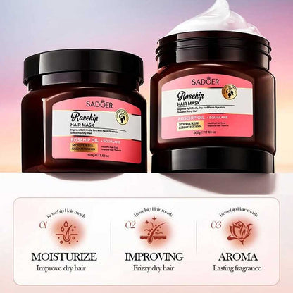 Sadoer Rose Hip Oil Moisturize Smoothness Hair Mask 500g