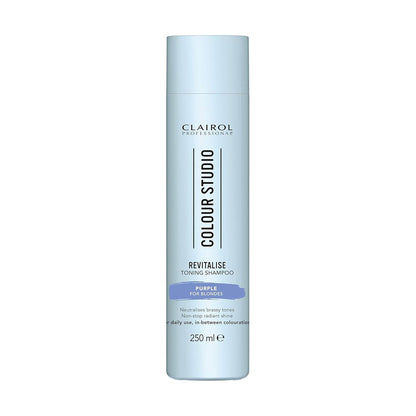 Clairol Toning Shampoo Professional Colour Studio Revitalise Purple For Blondes 250ml