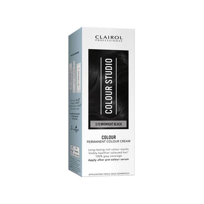 Clairol Professional Permanent Hair Cream Colour Studio 2/0 Midnight Black