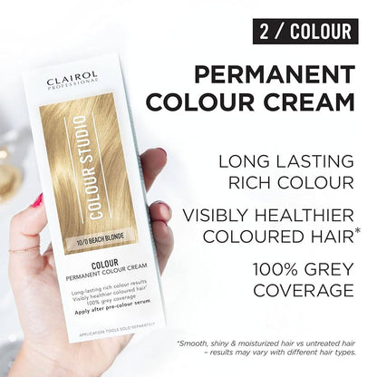 Clairol Professional Permanent Hair Cream Colour Studio 10/0 Beach Blonde