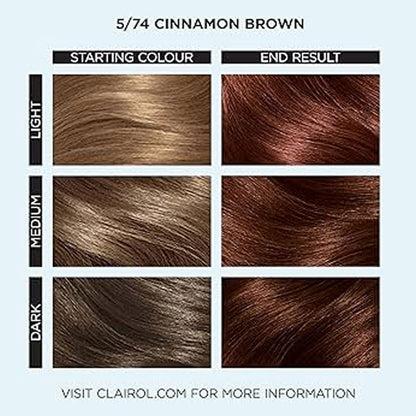 Clairol Professional Permanent Hair Cream Colour Studio 5/74 Cinnamon Brown