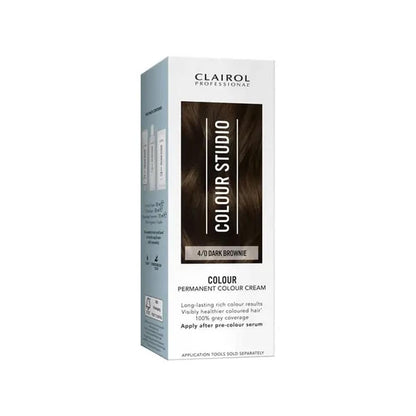 Clairol Professional Permanent Hair Cream Colour Studio 4/0 Dark Brownie