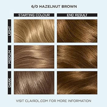 Clairol Professional Permanent Hair Cream Colour Studio 6/0 Hazelnut Brown