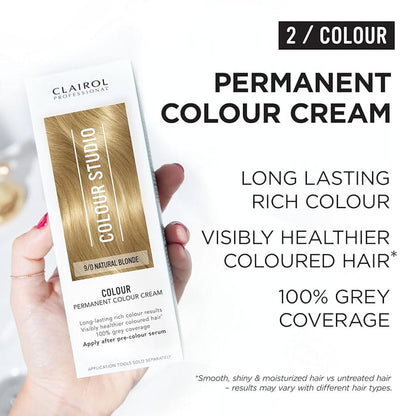 Clairol Professional Permanent Hair Cream Colour Studio 9/0 Natural Blonde
