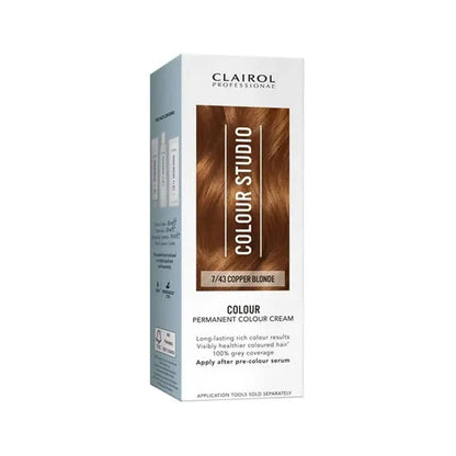 Clairol Professional Permanent Hair Cream Colour Studio 7/43 Copper Blonde