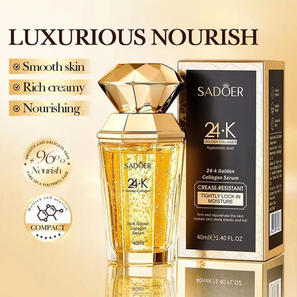 Sadoer 24K Golden Collagen Serum Hyaluronic Acid 40ml