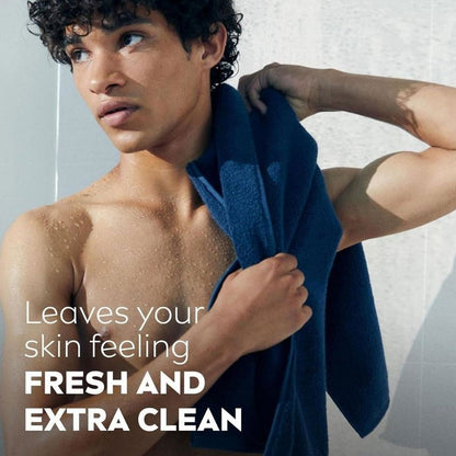 Nivea Men Shower Gel For Body, Face & Hair Power 24H Fresh Effect Invigorating Citrus Scent 500ml