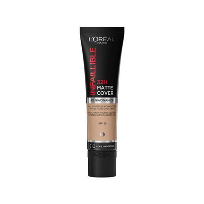L'Oreal Paris Foundation Infaillible 32H Matte Cover Spf25 110 Cool Undertone 30ml