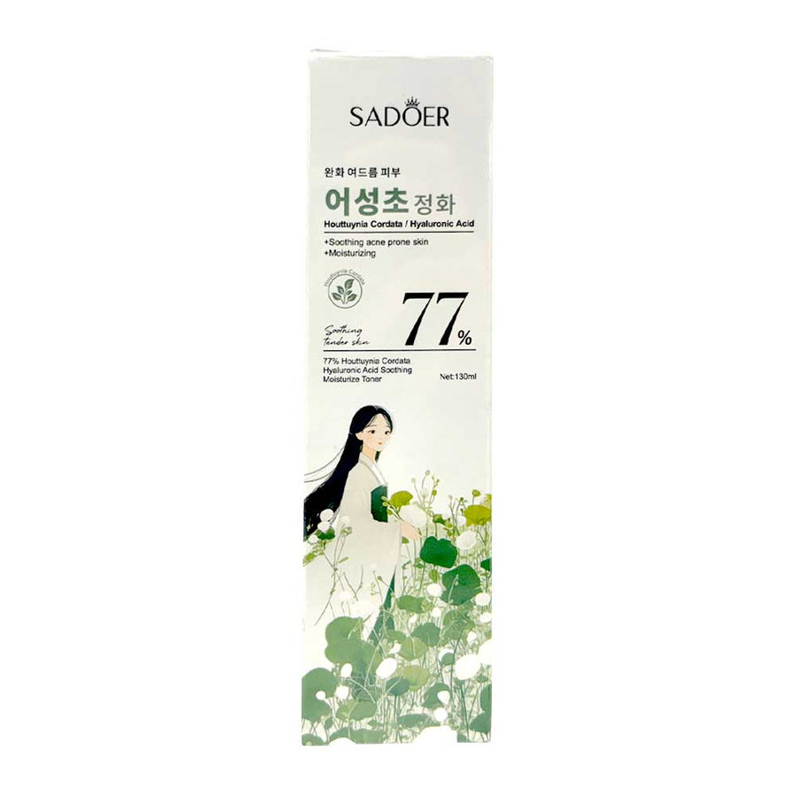 Sadoer 77% Houttuynia Cordata Hyaluronic Acid Soothing Moisture Toner 130ml