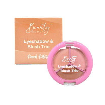 Beauty Buddy Eyeshadow & Blush Trio Peach Whirl