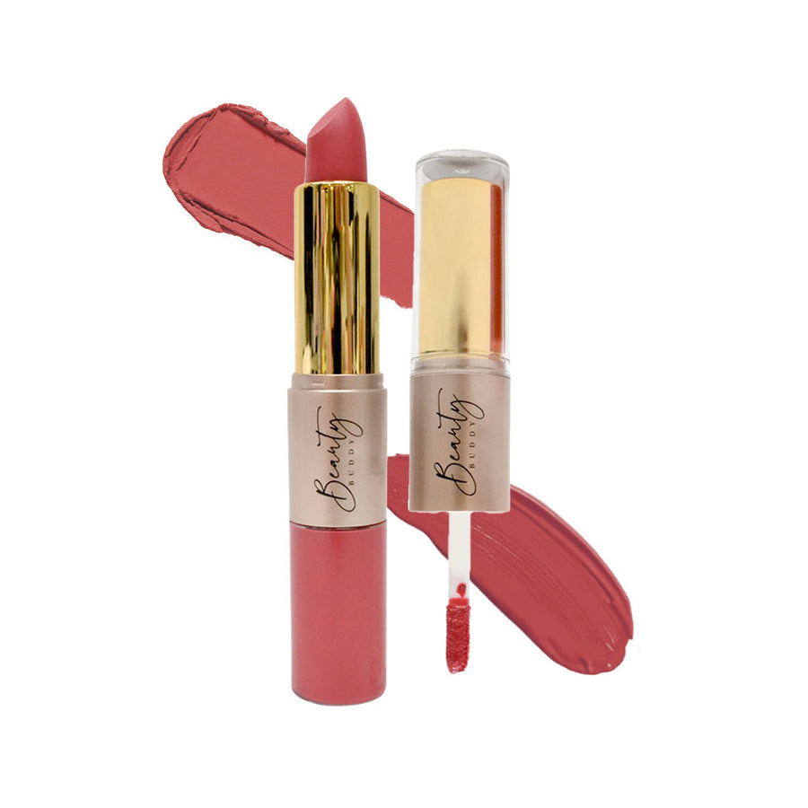 Beauty Buddy Velvet Gold 2-in-1 Matte Lipstick & Liquid Lipstick 03 Nude Muse