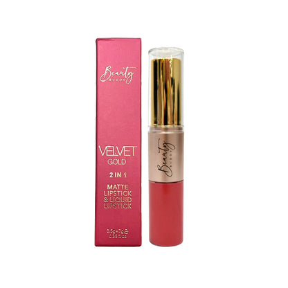Beauty Buddy Velvet Gold 2-in-1 Matte Lipstick & Liquid Lipstick 04 Blush Aura