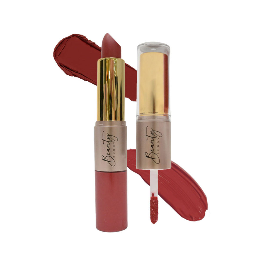 Beauty Buddy Velvet Gold 2-in-1 Matte Lipstick & Liquid Lipstick 06 Golden Hour