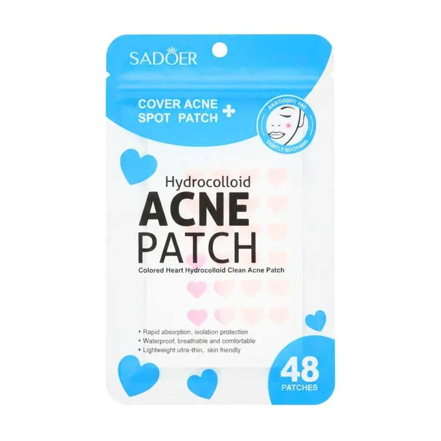 Sadoer Colored Heart Hydrocolloid Cream Acne Patch 48pc