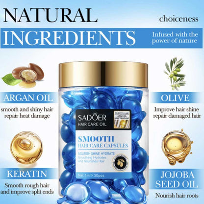 Sadoer Argan Oil Olive Smooth Hair Care Capsules 30pc