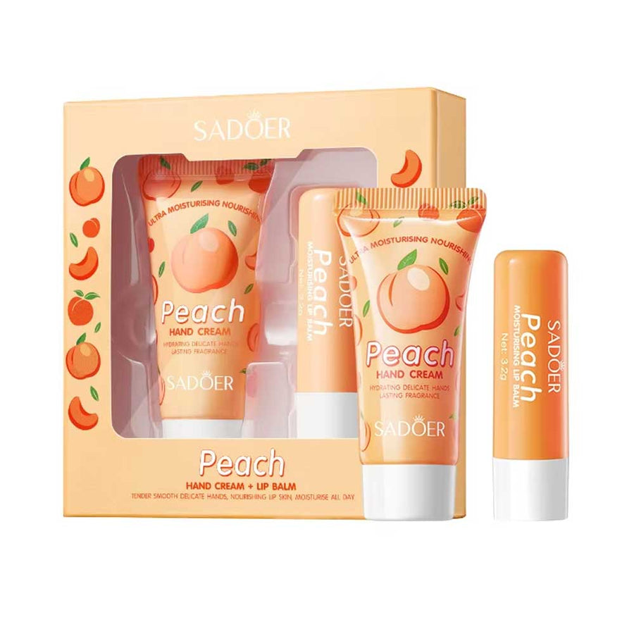 Sadoer Peach Hand Cream + Lip Balm