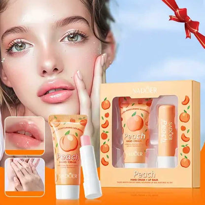 Sadoer Peach Hand Cream + Lip Balm