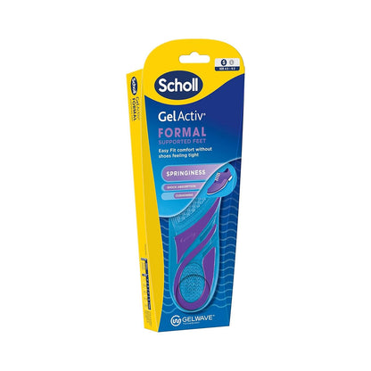 Scholl 1 Pair Gel Activ Formal Supported Feel Springiness Gelwave Technology Size S 4.5-8.5