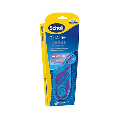 Scholl 1 Pair Gel Activ Formal Supported Feel Springiness Gelwave Technology Size L 7-12