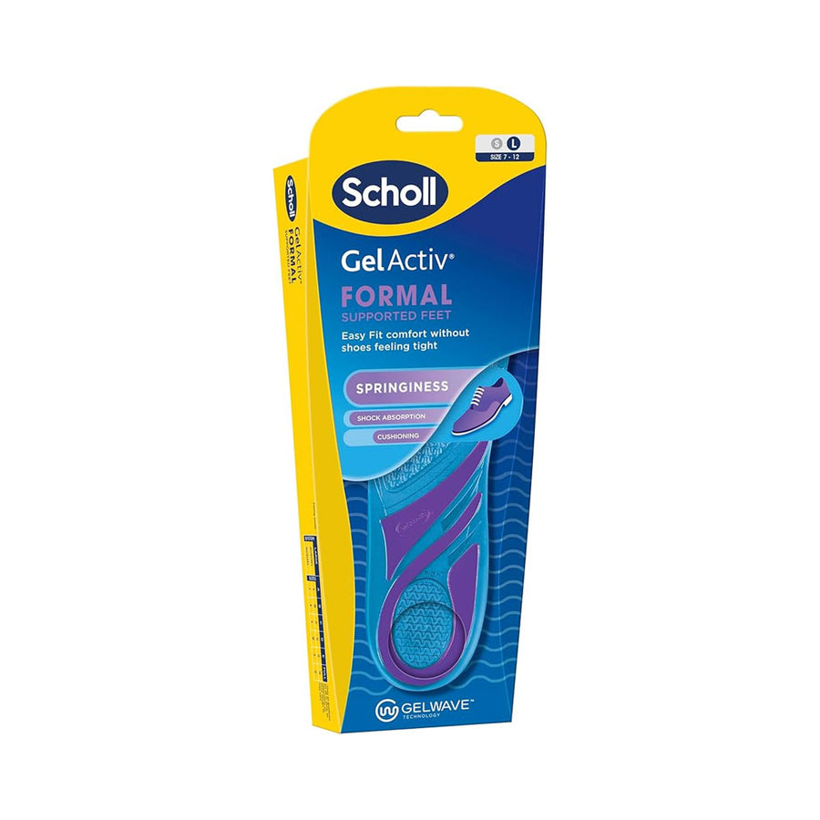 Scholl 1 Pair Gel Activ Formal Supported Feel Springiness Gelwave Technology Size L 7-12