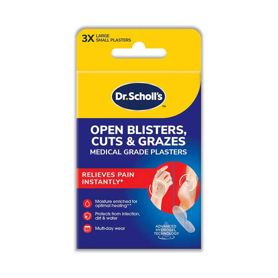 Scholl Plasters Open Blisters Cuts And Grazes 3x Large 3x Small