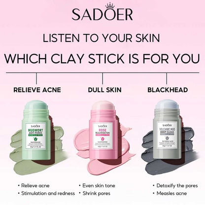 Sadoer Volcanic Mud Deep Clean Caring Clay Stick 40g