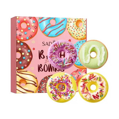 Sadoer Doughnuts Bath Bombs Salts Ball Set 100g 4pc