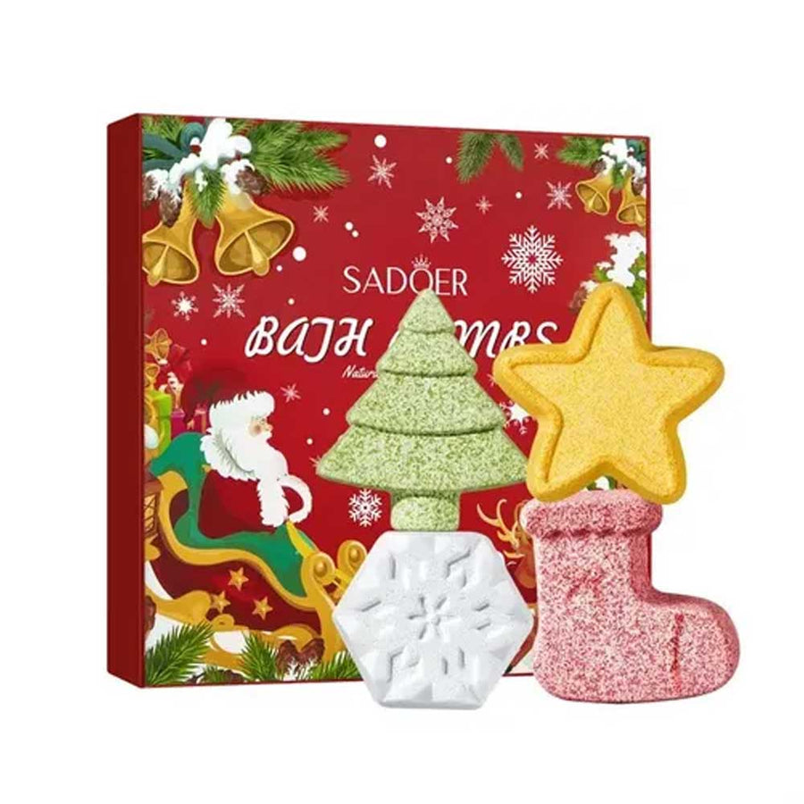 Sadoer Christmas Bath Bombs Salt Ball Set 100g 4pc