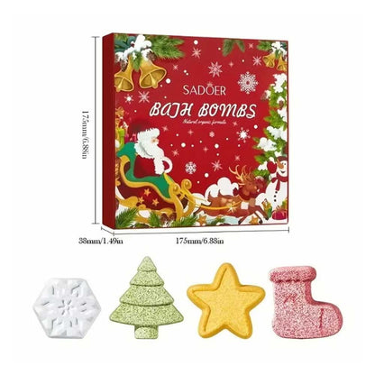 Sadoer Christmas Bath Bombs Salt Ball Set 100g 4pc