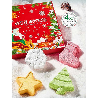 Sadoer Christmas Bath Bombs Salt Ball Set 100g 4pc