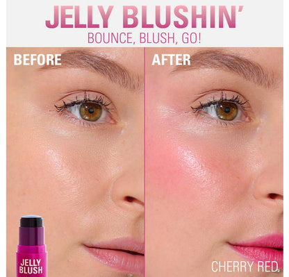 Revolution Jelly Blush Lip & Cheek Stain Cherry Jelly 5.5g