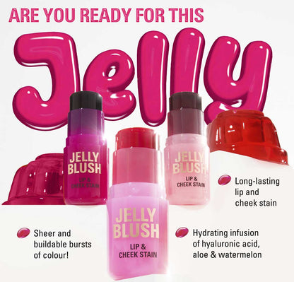 Revolution Jelly Blush Lip & Cheek Stain Cherry Jelly 5.5g