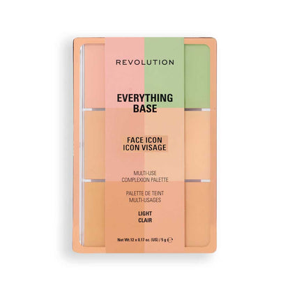 Revolution Everything Base Face Icon Complexion Palette Light 5g
