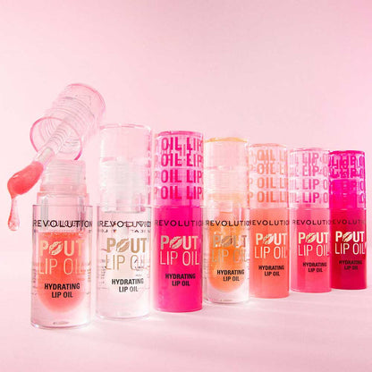 Revolution Pout Lip Oil Hydrating Holographic Shimmer 4.6ml
