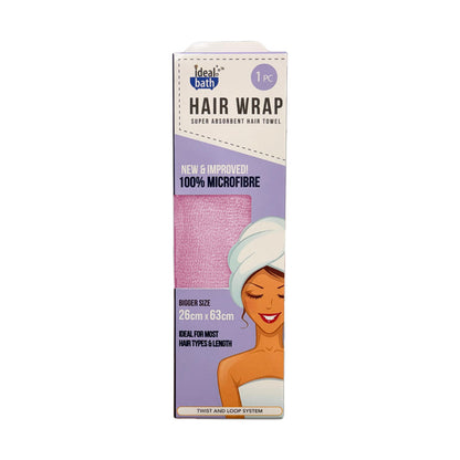 Ideal Bath Microfibre Hair Towel Assorted