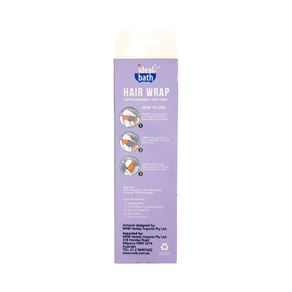 Ideal Bath Microfibre Hair Towel Assorted