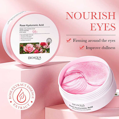 Bioaqua Rose Hyaluronic Acid Moisturizing Eye Mask 80g