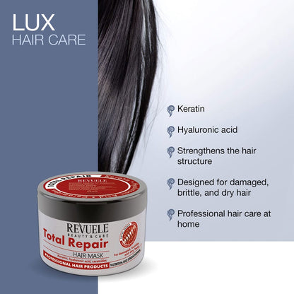 Revuele Hair Mask Total Repair For Damaged, Brittle & Dry Hair 500ml