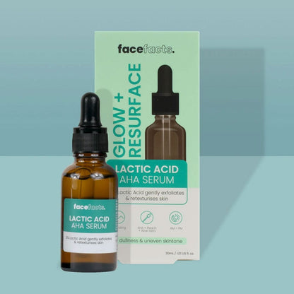 Face Facts Glow Resurface Lactic Acid AHA Serum 30ml