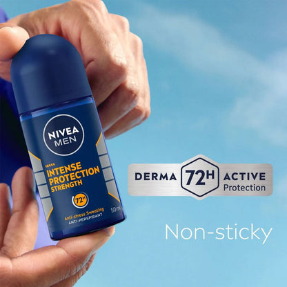 Nivea Men Antiperspirant Roll On Intense Protection Strength 72H Anti Stress Sweating 50ml