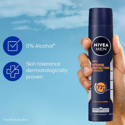 Nivea Antiperspirant Men Intense Protection Strength 72H Anti Stress Sweating 250ml