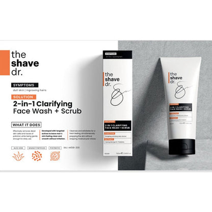 The Shave Dr 2-In-1 Clarifying Face Wash + Scrub 100ml